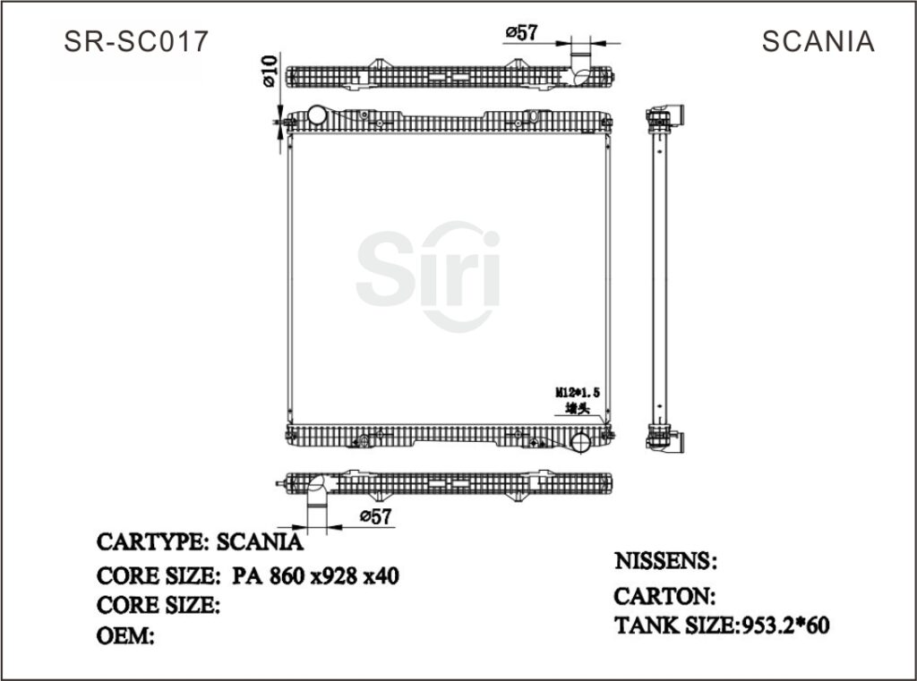 SR-SC017 Scania High Performance Auto Cooling Radiators