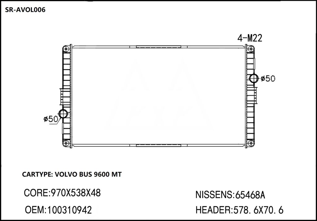 SR-AVOL006 Volvo Hot Sale Bus 9600 Engine Cooling Radiators
