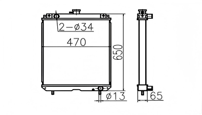 SREXR-CS012 CASE CX55 Engine Cooling Radiators