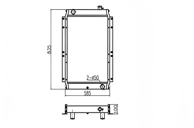 SREXR-CS016 CASE CX130 Cooling Radiators