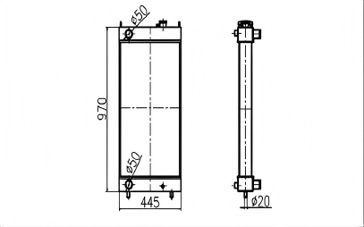 SREXR-CS017 CASE CX210B Auto Cooling Radiators