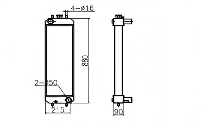 SREXR-CS018 CASE CX75 CX80 Crawler Excavator Radiators
