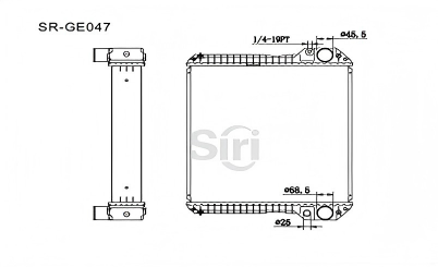 SREXR-CS022 CASE 580M 580SM 590SM NEW HOLLAND TRACTOR LB110 B115 Radiators