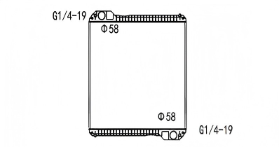 SREXR-CS030 CASE Heavy Duty Engine Cooling Radiators