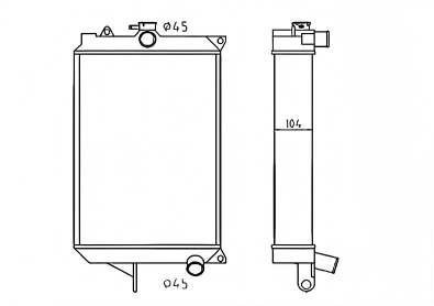 SREXR-CS040 CASE 420 High Quality Cooling Radiators