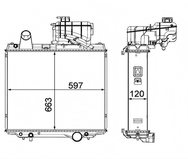 SREXR-JD005 JOHN DEERE 6130J 6135J 6135M 6150J 6150M Auto Radiator