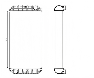 SREXR-JD006 JOHN DEERE 644K Machinery Fin Tube Radiator