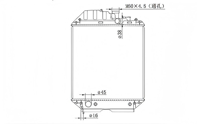 SREXR-NH008 FORD NEW HOLLAND TRACTOR Cooling Radiators