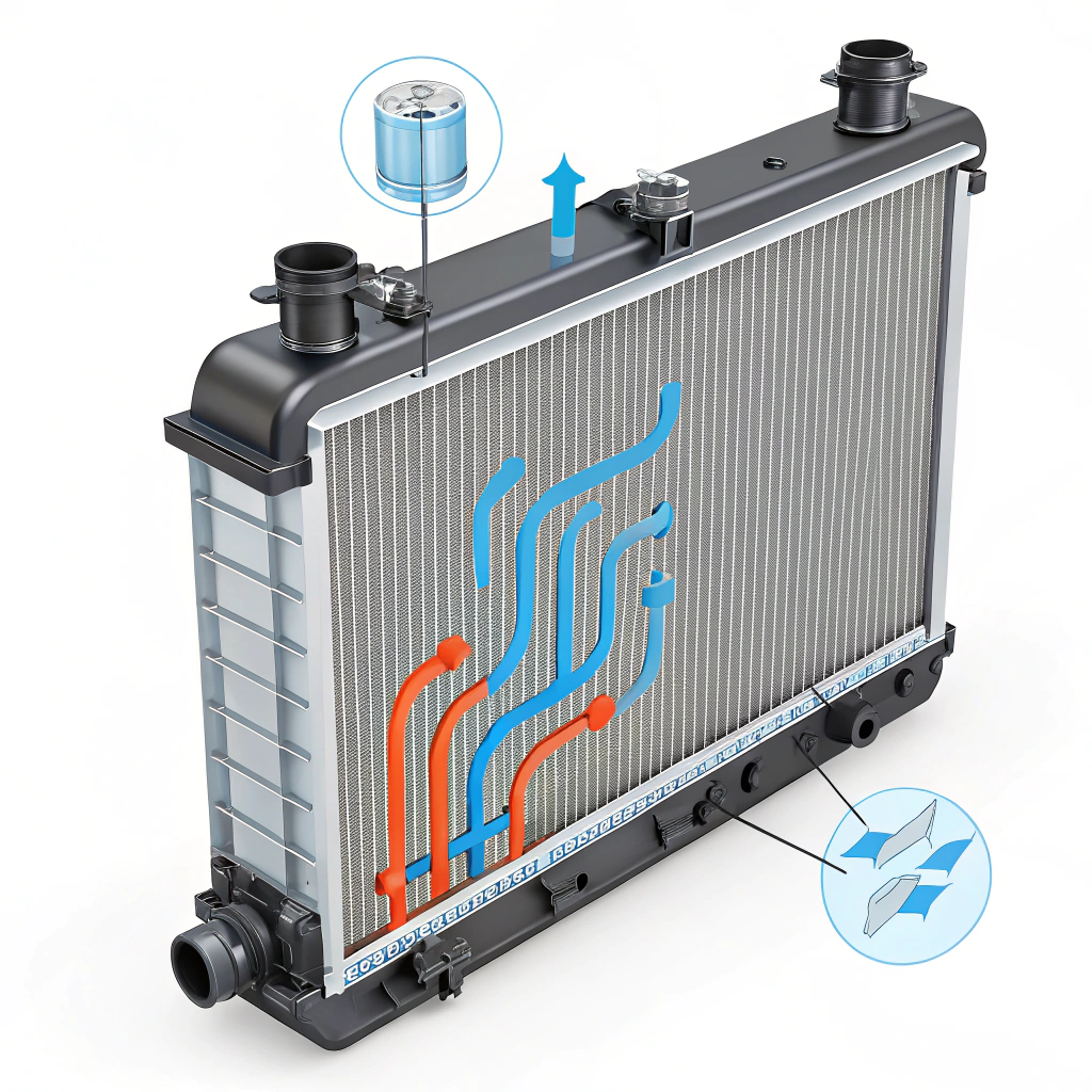 car radiator function diagram