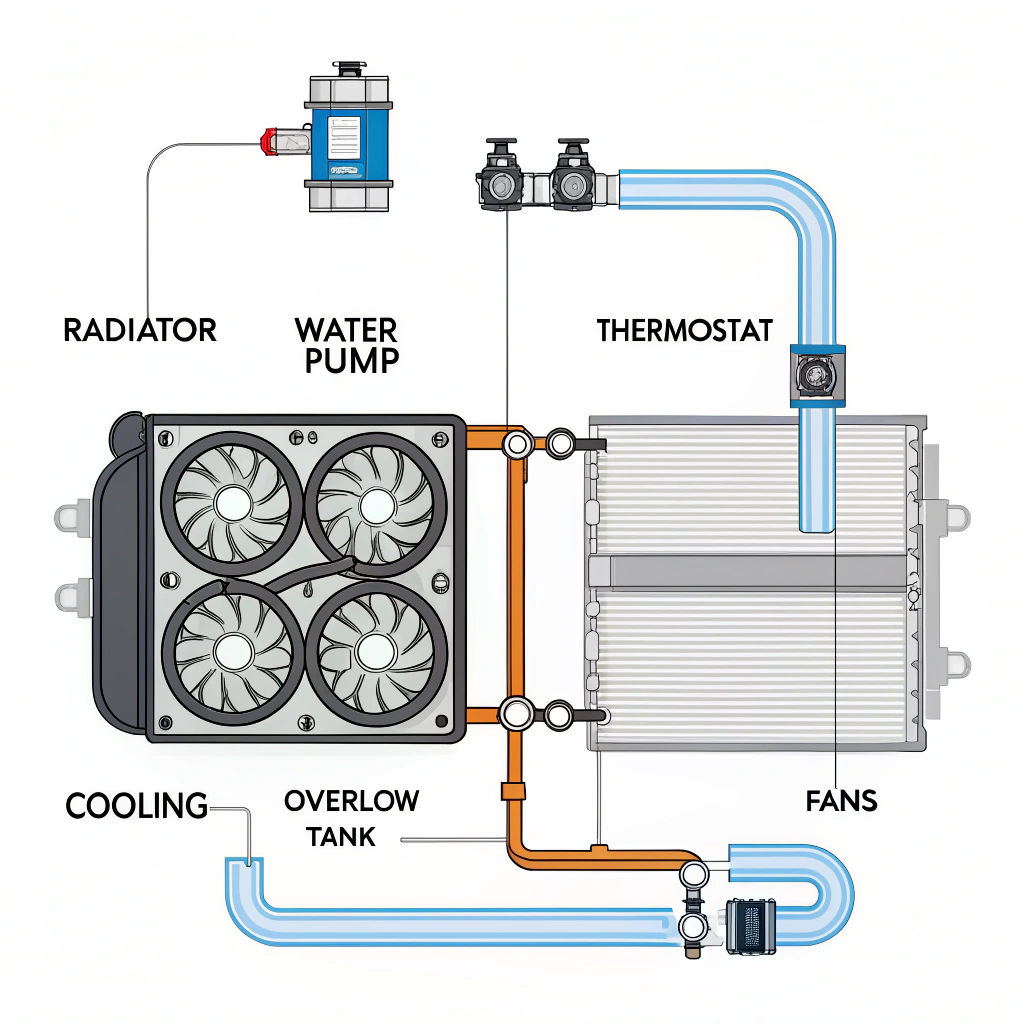 cooling system components layout