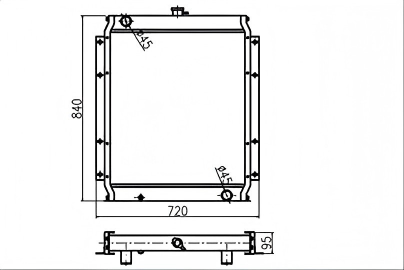 SREXR-CAT007 Caterpillar CAT E200B Cooling Radiator
