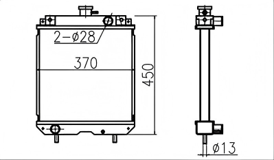 SREXR-CAT008 Caterpillar CAT E301.6C 1.8C Cooling Radiator