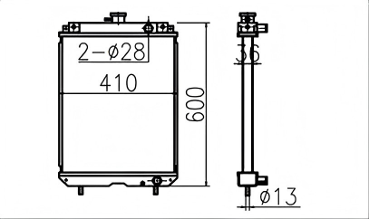 SREXR-CAT009 Caterpillar CAT E304 E304CR Cooling Radiator