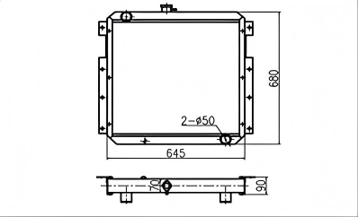 SREXR-CAT012 Caterpillar CAT E120B Cooling Radiator