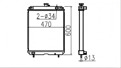 SREXR-CAT015 Caterpillar CAT 902B-2 Auto Radiator