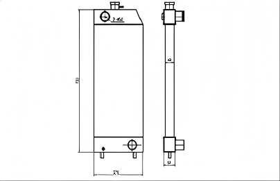 SREXR-CAT016 Caterpillar CAT E305D Auto Radiator