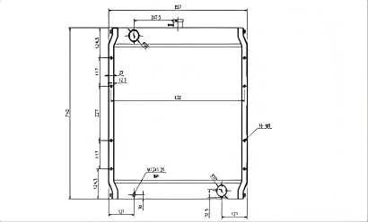 SREXR-CAT017 Caterpillar CAT E307B Auto Radiator