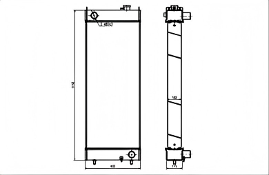 SREXR-CAT034 Caterpillar CAT E320D E325D Cooling Radiator