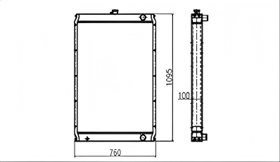 SREXR-CAT036 Caterpillar CAT E322C E325C Cooling Radiator