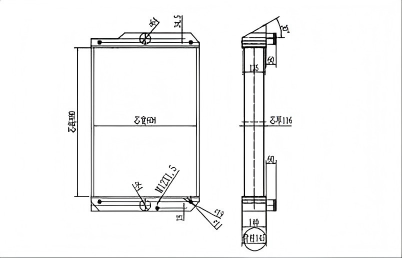 SREXR-CAT124 Caterpillar Loader 950H 962H Engine Cooling Radiators
