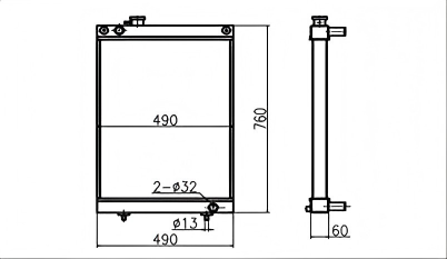 SREXR-DOO002 DOOSAN DH55 Auto Cooling Radiators