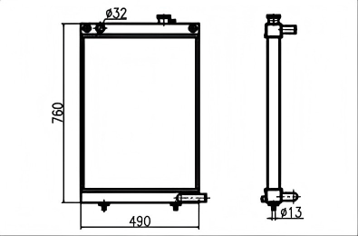 SREXR-DOO010 DOOSAN DX80 GOLD Heavy Duty Brazing Radiators