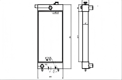 SREXR-DOO011 DOOSAN DX120 Hot Sale Engine Radiators