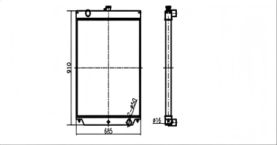 SREXR-HIT009 China Factory Direct Sale ZAX120/ZAX110 ZAX130H/ZAX135US HITACHI Radiators