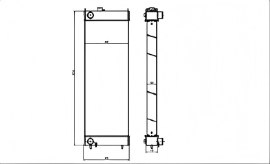 SREXR-HIT026 ZAX330-3 ZAX350/360-3 HITACHI Engine Cooling Radiators