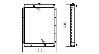 SREXR-HIT028 ZAX450H ZAX470(DI)  ZAX460H  ZAX480 HITACHI Engine Cooling Radiators