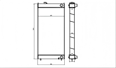 SREXR-HIT029 ZAX450-3(EFI) ZAX470H/R-3(EFI) ZAX500/520-3 HITACHI Engine Cooling Radiators