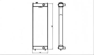 SREXR-HIT032 ZAX650-3 ZAX670-3 HITACHI Engine Cooling Radiators