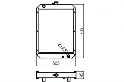 SREXR-HYU002 HYUNDAI R60-5 Auto Cooling Radiator