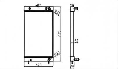SREXR-HYU003 HYUNDAI R60-9 Auto Cooling Radiator