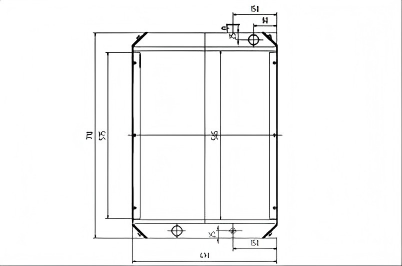 SREXR-HYU004 HYUNDAI R55-7 R55W-7 Auto Cooling Radiator