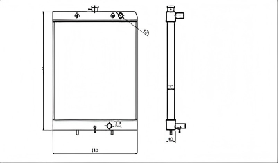SREXR-HYU005 HYUNDAI R80-7 Aluminium Core Radiators