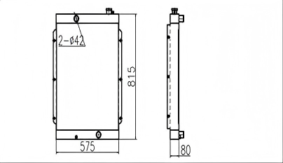 SREXR-HYU007 HYUNDAI R85-7 Aluminium Core Radiators