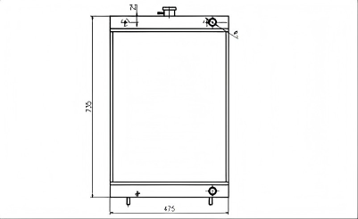 SREXR-HYU008 HYUNDAI R55-9 R55W-9 Aluminium Core Radiators