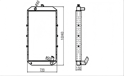 SREXR-HYU009 HYUNDAI R150-7 Brazing Radiators