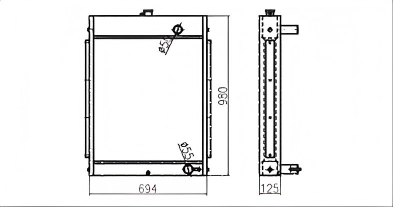 SREXR-HYU014 HYUNDAI R200-3 Auto Engine Radiators