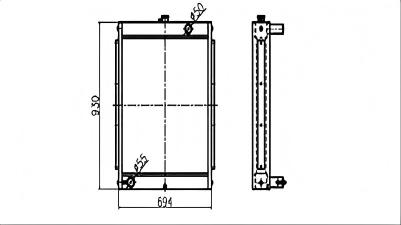 SREXR-HYU015 HYUNDAI R200-5 Auto Engine Radiators