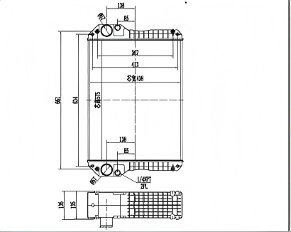SREXR-JCB063 JCB Auto Engine Brazing Radiators