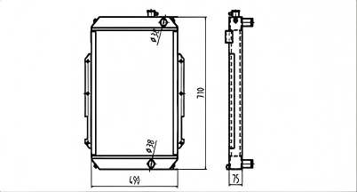 SREXR-KAT001 High Quality HD250-7 Kato Radiators