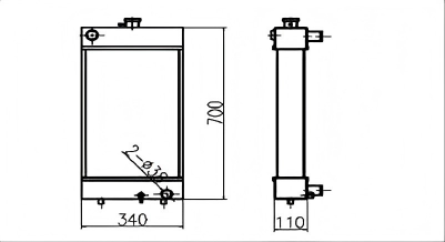 SREXR-KOB005 High Performance SK60-8 KOBELCO Radiators