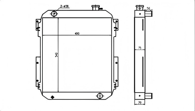 SREXR-KOB008 SK60-5 SK75UU-2 KOBELCO Auto Engine Radiators