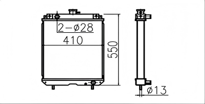 SREXR-KOM002 PC40MR-1 PC45MR-1 KOMATSU Radiator