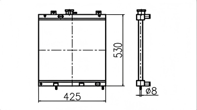 SREXR-KOM003 PC30R-8 PC35R-8 PC40R-8 PC45R-8 KOMATSU Radiator