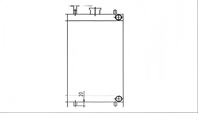 SREXR-KOM004 PC14MR-2/3 PC16MR-2/ PC18MR-2/3 PC27MR-2/3 PC35MR-2/3 PC30MR-2/3 KOMATSU Radiator