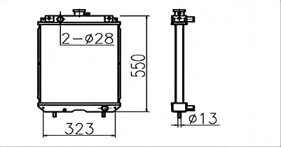 SREXR-KOM005 PC35MR-1 PC38UU-3 KOMATSU Radiator