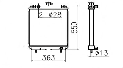 SREXR-KOM006 PC35R-8 PC30R-8 PC40R-8 PC45R-8 KOMATSU Radiator